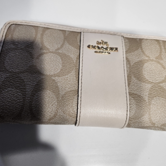 Coach Vintage Shoulder Bag, and wallet Signature, Beige, M1073-F15704 - Picture 2 of 16